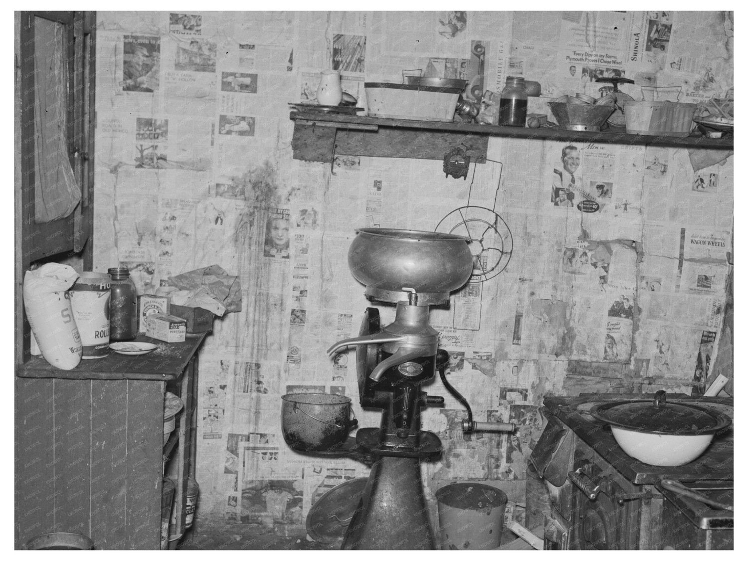 Cream Separator in Steve Flanders Kitchen Minnesota 1937