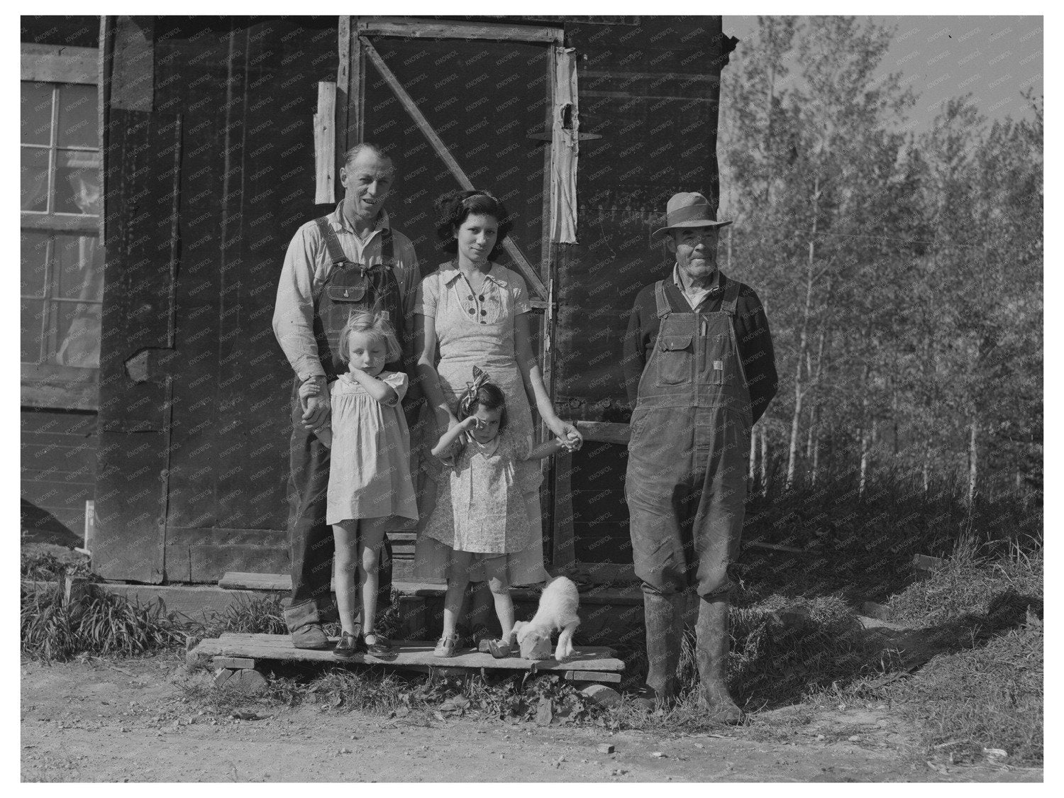 Orville White Family on Koochiching County Land 1937