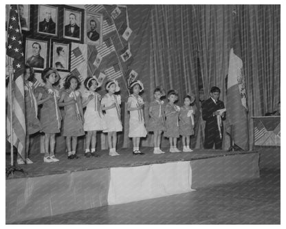 Mexican Girls Recitation at 1937 Independence Day Event