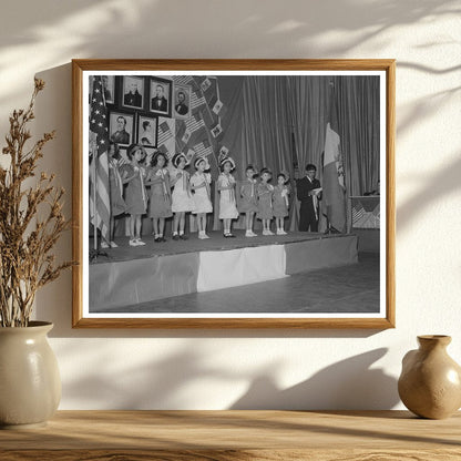 Mexican Girls Recitation at 1937 Independence Day Event