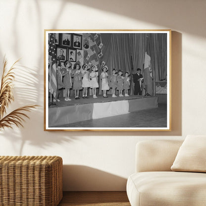 Mexican Girls Recitation at 1937 Independence Day Event