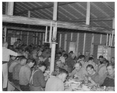Lumberjacks Dinner at Camp Effie Minnesota September 1937