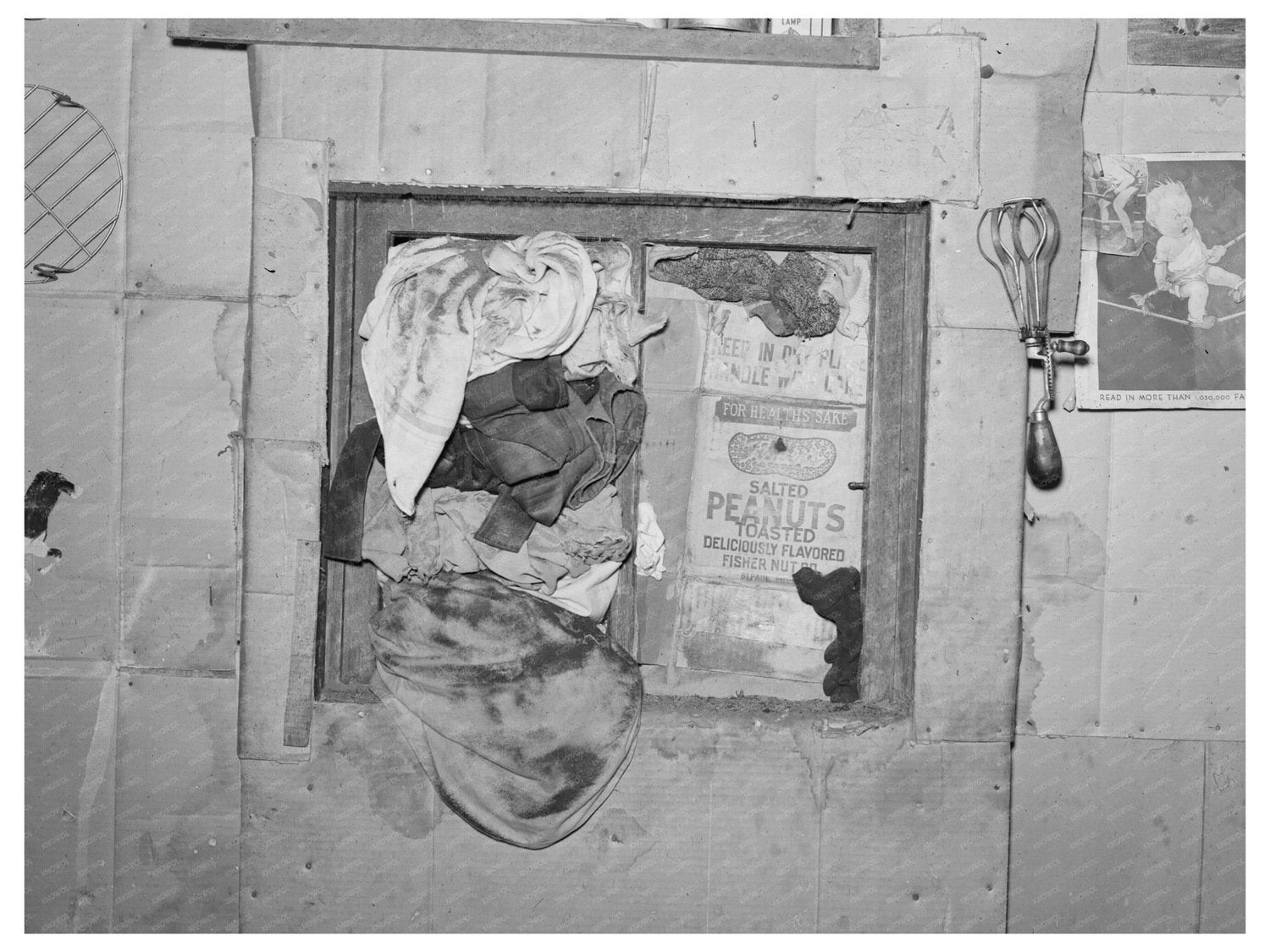 Vintage Kitchen Window North Dakota October 1937