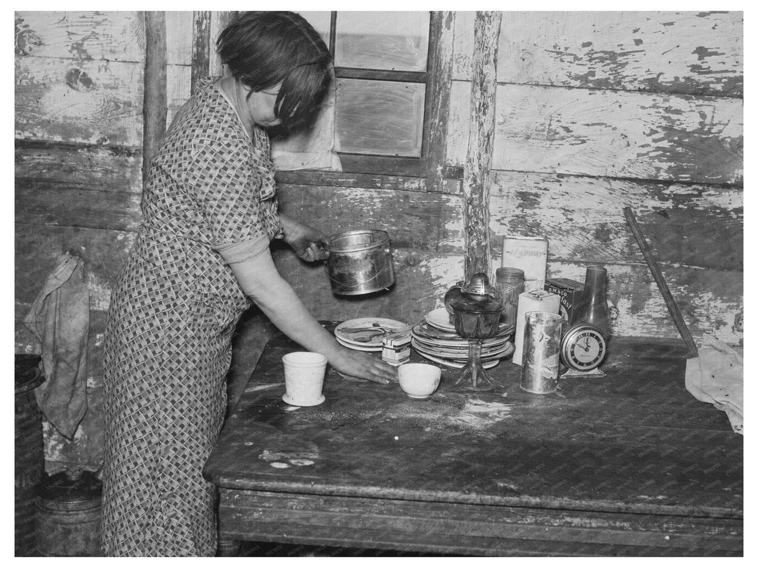 Farm Kitchen Life in Drought-Affected North Dakota 1937