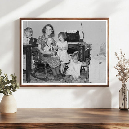 Mrs. Shotbang and Children in North Dakota 1937