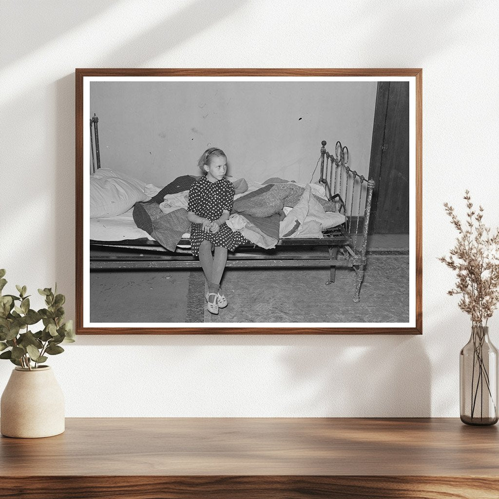 Daughter of A.O. Ryland with Quilts in 1937 North Dakota
