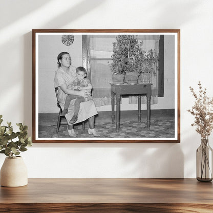 Mother and Child in North Dakota Home October 1937