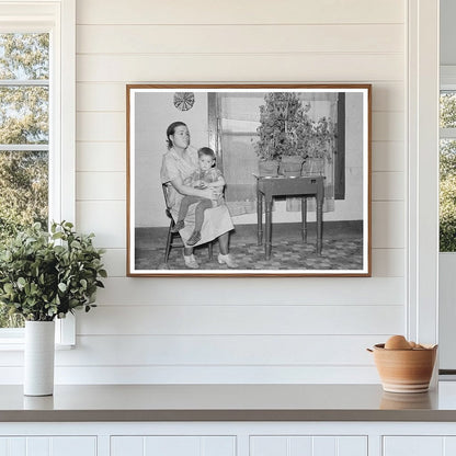 Mother and Child in North Dakota Home October 1937