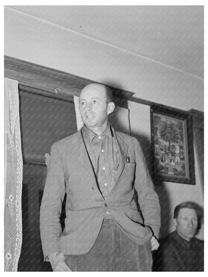 Leo Nelson Addresses Farmers Meeting Epping North Dakota 1937