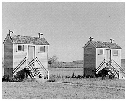 Privies at Denbigh School North Dakota October 1937