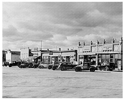 Main Street Michigan North Dakota October 1937 Vintage Photo