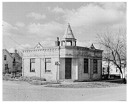 Vintage Building in Michigan North Dakota 1937