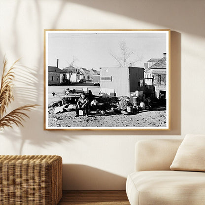 Theodore Jeffries Working on a Truck Williston North Dakota 1937