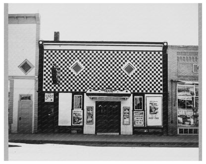 Vintage Roadside Theatre in Stanley North Dakota 1937