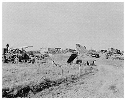 Agricultural Junkyard in Wildrose North Dakota 1937