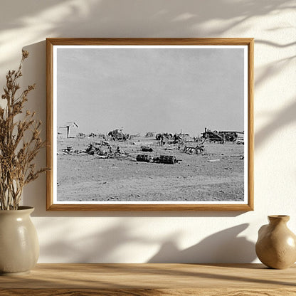 Vintage Agricultural Junkyard Wildrose North Dakota 1937