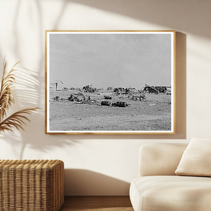 Vintage Agricultural Junkyard Wildrose North Dakota 1937