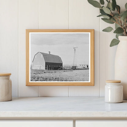 Barn and Windmill on North Dakota Farm October 1937