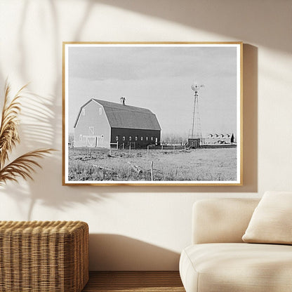 Barn and Windmill on North Dakota Farm October 1937