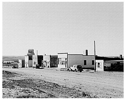 Main Street Alkabo North Dakota November 1937 Scene