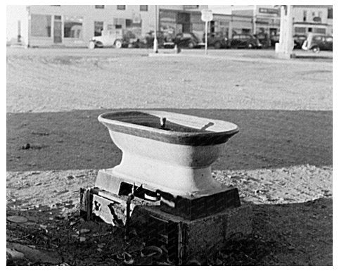 Water Trough in Plentywood Montana November 1937