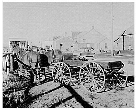 Buckboard and Horses in Antelope Montana 1937