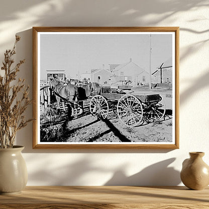 Buckboard and Horses in Antelope Montana 1937