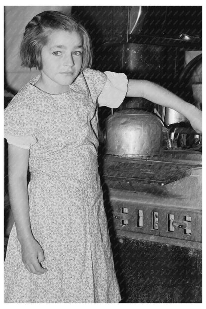 Child in Farming Life Montana 1937 Vintage Photo