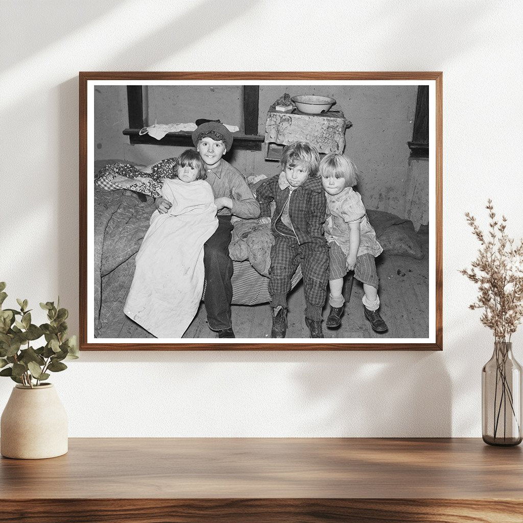 Drought Children in Montana Farm Home 1937