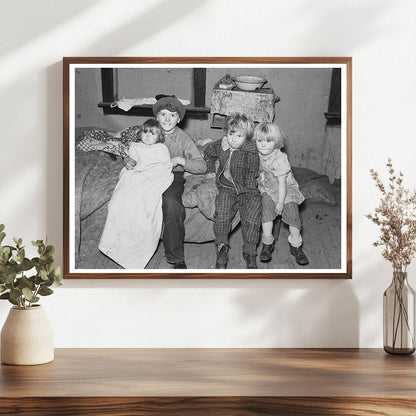 Drought Children in Montana Farm Home 1937