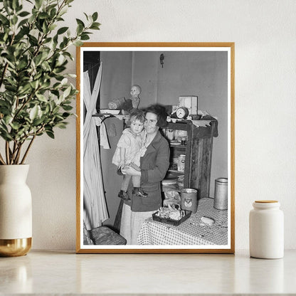 Mother and Child in Farm Home Sheridan County Montana 1937