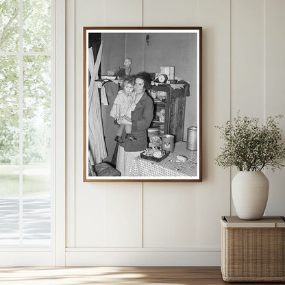 Mother and Child in Farm Home Sheridan County Montana 1937