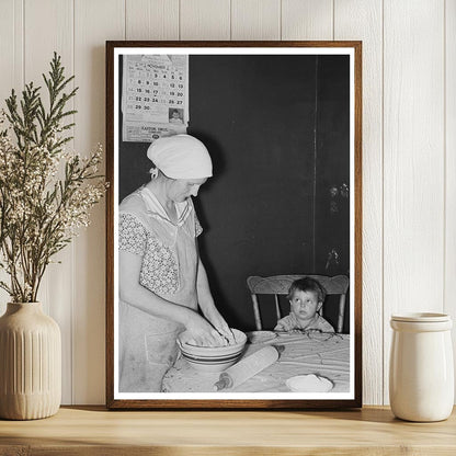 Mrs. Baker Kneading Dough North Dakota November 1937