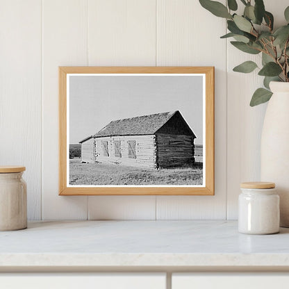 Vintage Log Church Near Arnegard North Dakota 1937