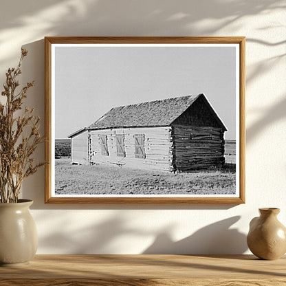 Vintage Log Church Near Arnegard North Dakota 1937