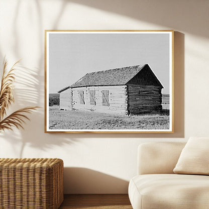 Vintage Log Church Near Arnegard North Dakota 1937