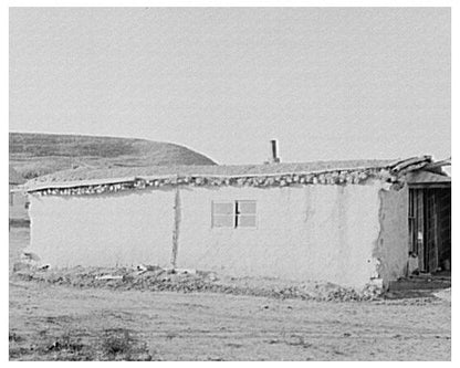 Sod Post Office in Grassy Butte North Dakota 1937