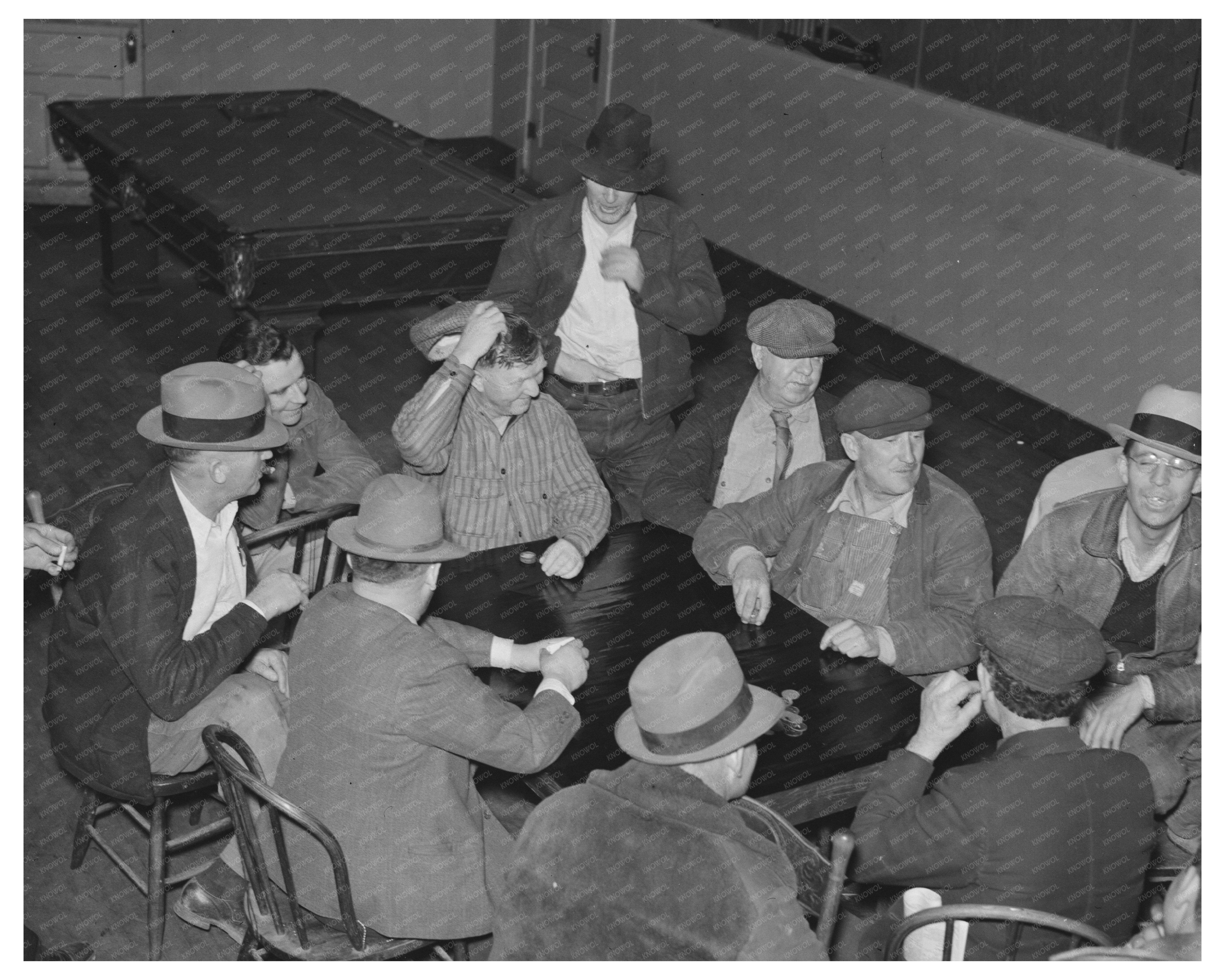 Card Game in Saloon Plentywood Montana 1937