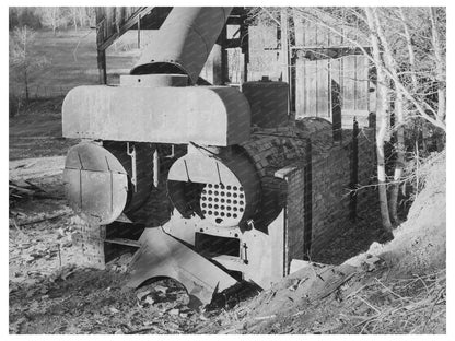 Vintage Boiler at Hardin Mine Deadwood South Dakota 1937