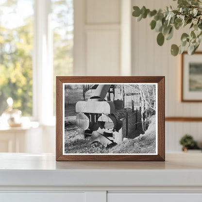 Vintage Boiler at Hardin Mine Deadwood South Dakota 1937