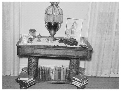 Living Room Table with Lamp in Two Bit Creek 1937