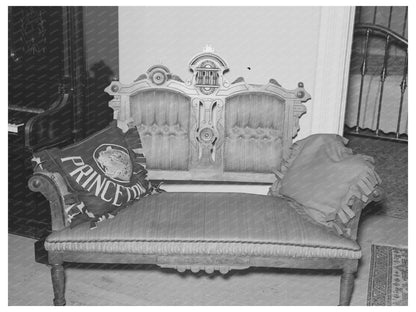 Vintage Divan and Pillows in South Dakota Home 1937