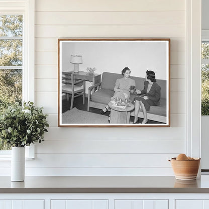 Tea Served in One-Room Apartment Greenbelt Maryland 1938