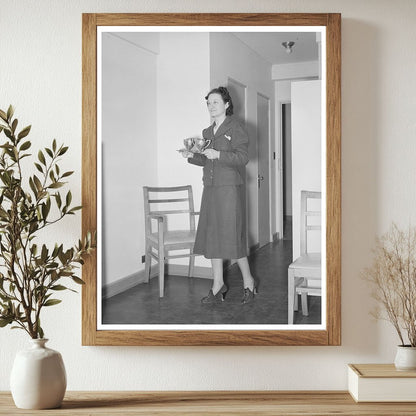 Tea Service in One-Room Apartment Greenbelt Maryland 1938