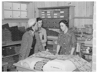 Customers Choose Yard Goods at La Forge Project 1938