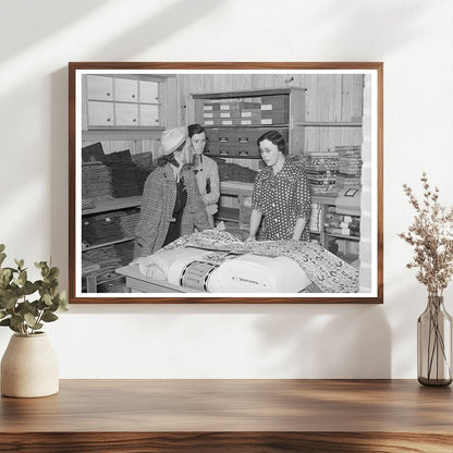 Customers Choose Yard Goods at La Forge Project 1938