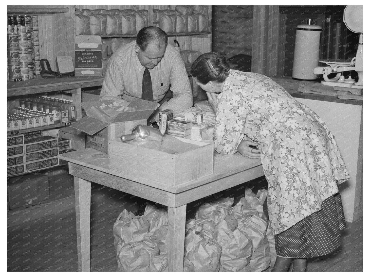 Farmers at Cooperative Store La Forge Missouri May 1938