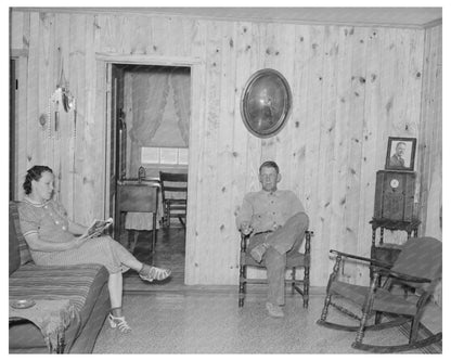 Couple in Living Room of La Forge Project May 1938