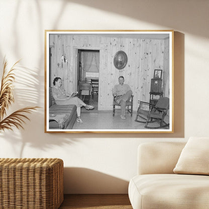 Couple in Living Room of La Forge Project May 1938