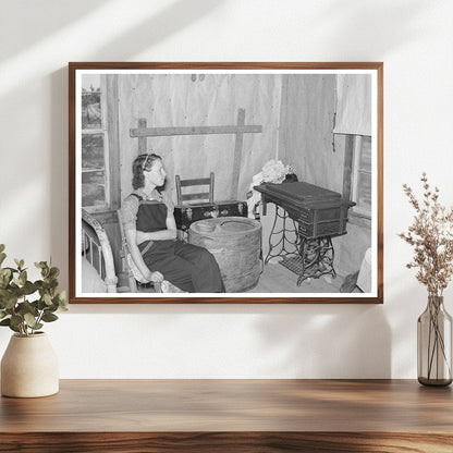 Sharecroppers Daughter in Shack Bedroom May 1938